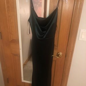 WINDSOR GREEN COWL NECK DRESS